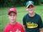 My youngest son Jefferson (right) at the Little League All-Star game - 2004? Something like that. Maybe 2003. How should I know? (Time flies.) The Cincinnati Reds dude is his friend, Kurt Shepherd.