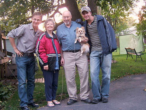 Martin with Russ and Lenore Brown, Karl Hillstrom