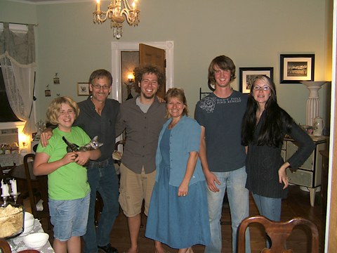 Lars' sister and kitty kat,Martin, Lars, Kathy, Jared, and Sarah: 